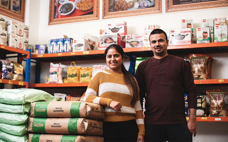 Preeti Vaid and Baldeep Sharma from Indo Spice World in Te Puke