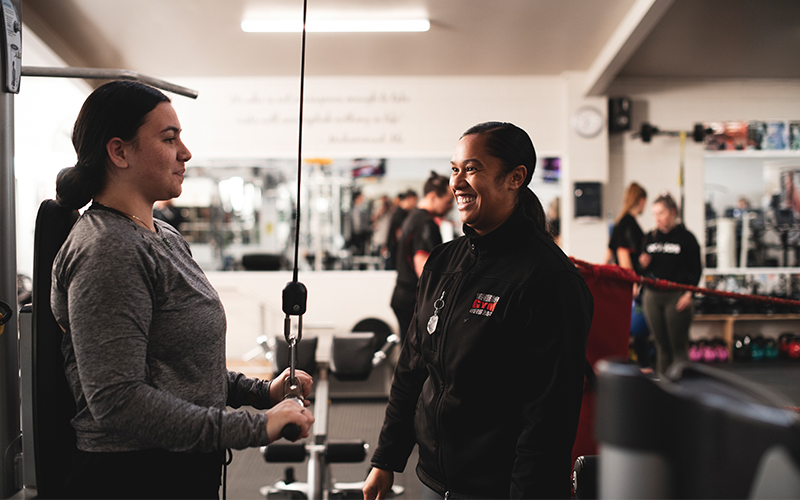 Cherelle Murray (right) from Te Puke Box Gym