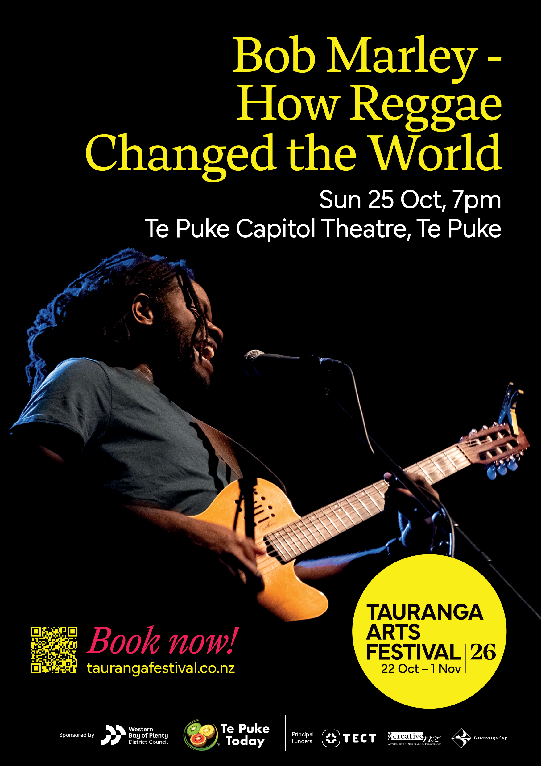 Bob Marley - How Reggae Changed the World (held at the Te Puke Capitol Theatre, Te Puke on Sunday, 25 October at 7pm).