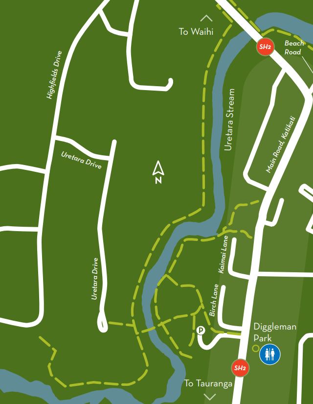 Katikati town centre walking trail map