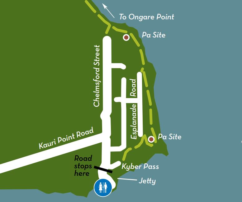 Map of Kauri Point walking tracks