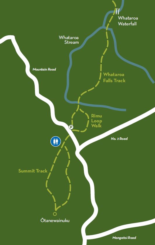 Otanewainuku Forest walking tracks map