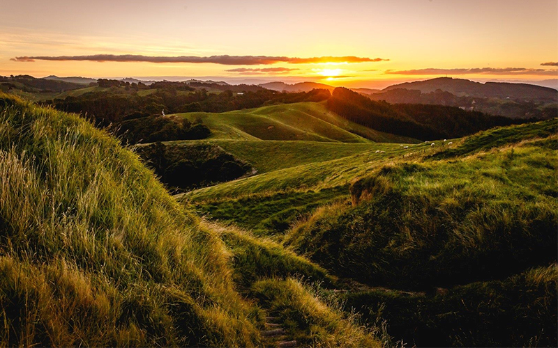 Sunset view from the top of Papamoa Hills