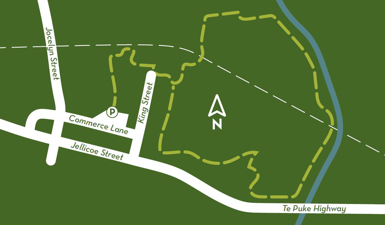 Map of Te Ara Kahikatea Pathway