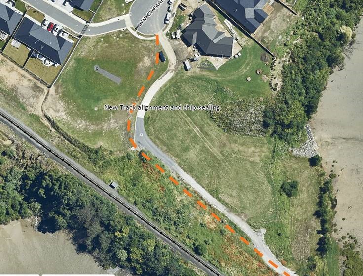 Omokoroa cycleway trail diversion and work site map