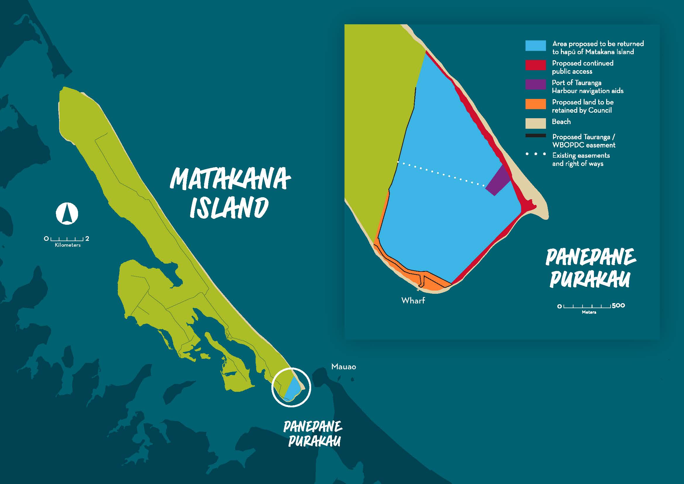Map showing Panepane Purakau area to be returned to hapu of Matakana Island