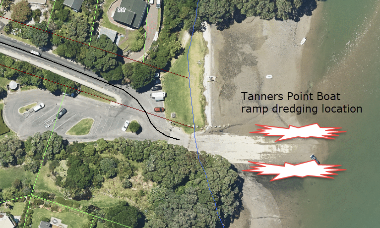 Tanners Point Boat Ramp dredging location