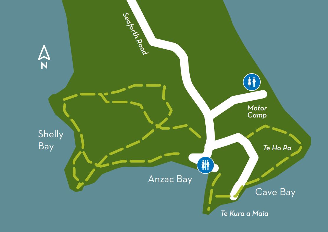 Bowentown Domain walking tracks map